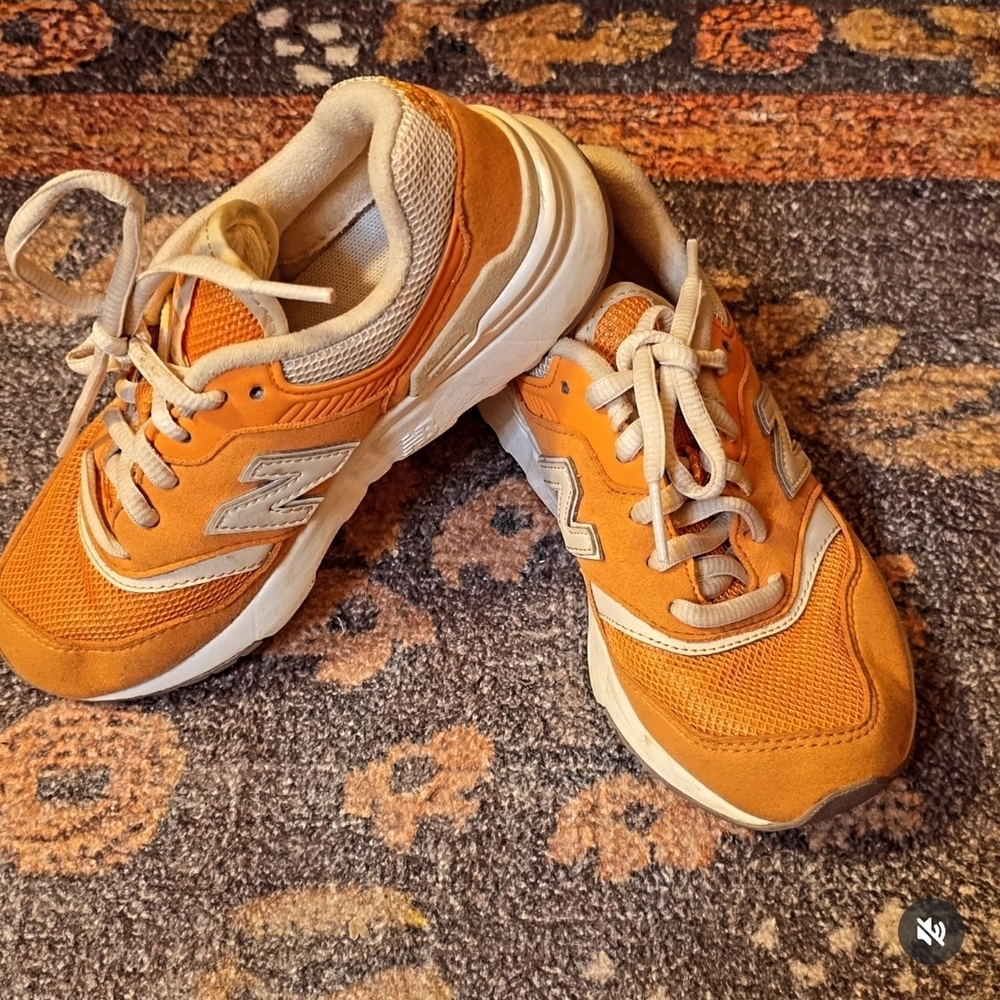 New Balance Bright Orange Sneakers with White Details